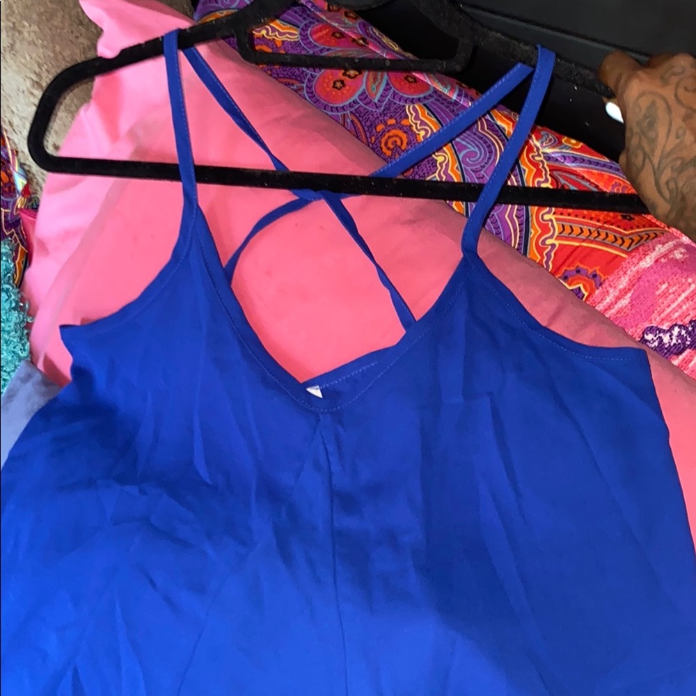 Women's Blue Strappy Top
